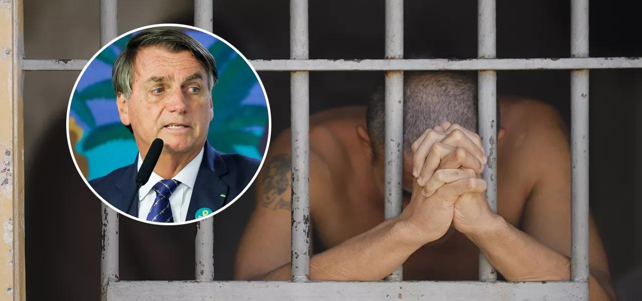 Jair Bolsonaro e detento em presídio