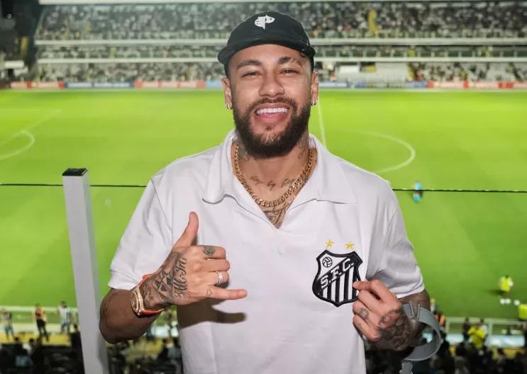 Neymar na Vila Belmiro para Santos x Audax Italiano