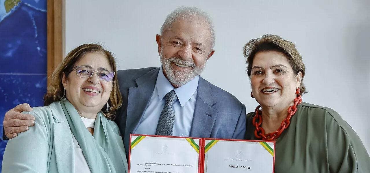 Cida Gonçalves, Lula e Márcia Lopes Cida Gonçalves, Lula e Márcia Lopes