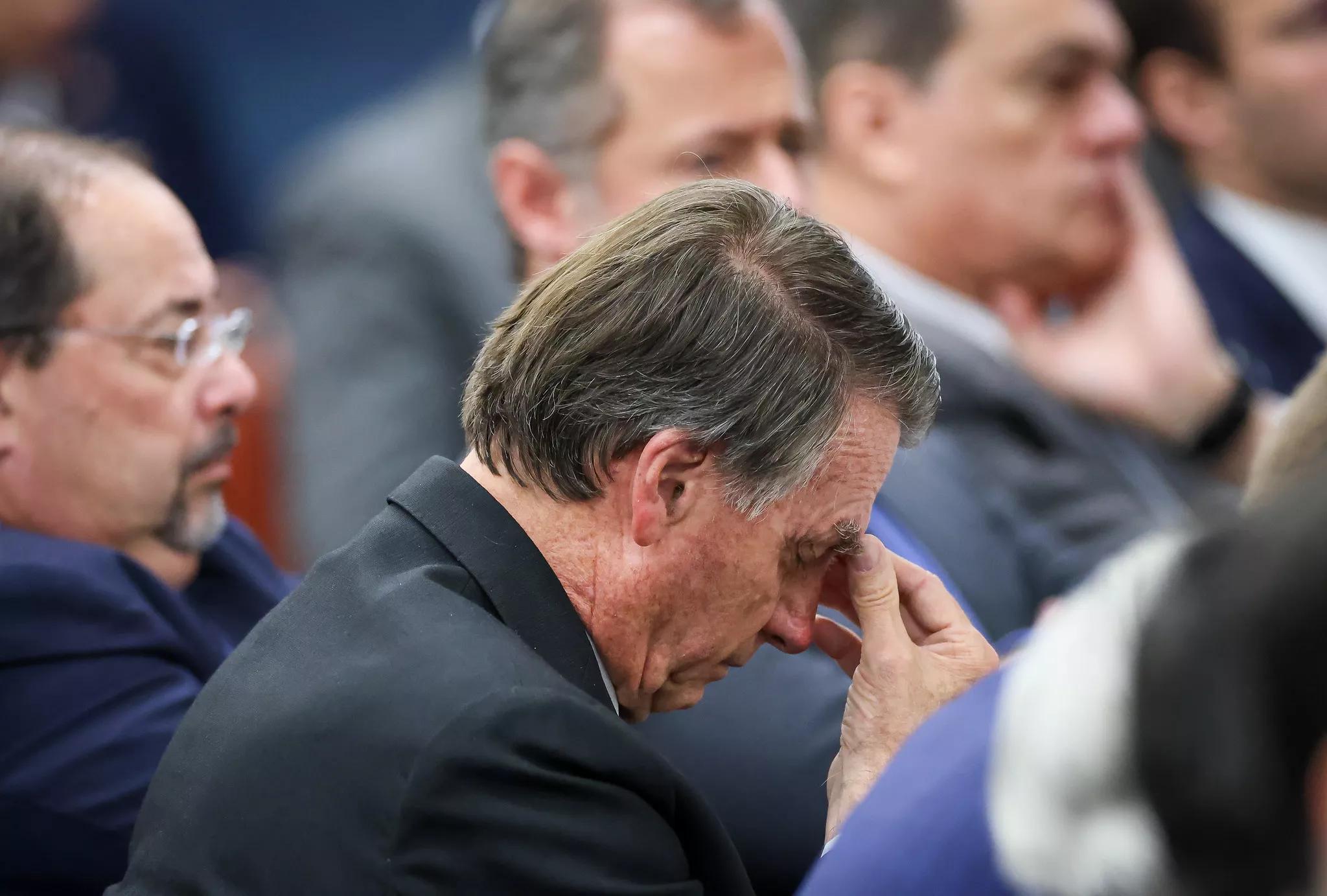 Jair Bolsonaro durante interrogatório no STF Jair Bolsonaro durante interrogatório no STF