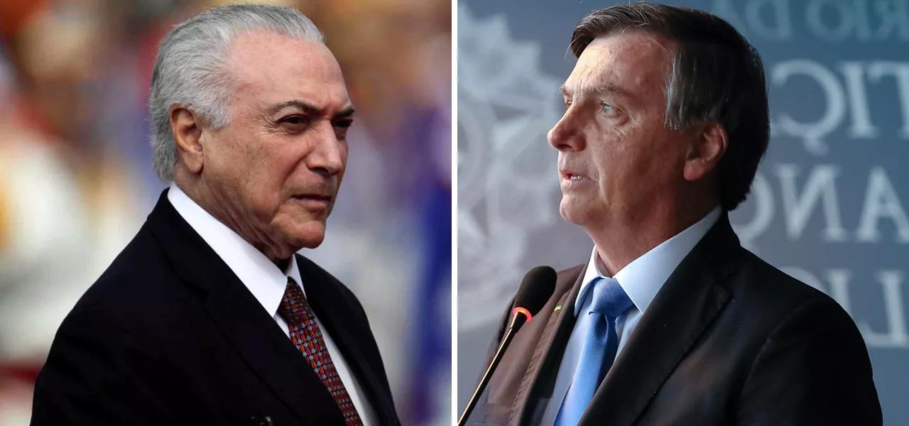 Michel Temer e Jair Bolsonaro Michel Temer e Jair Bolsonaro