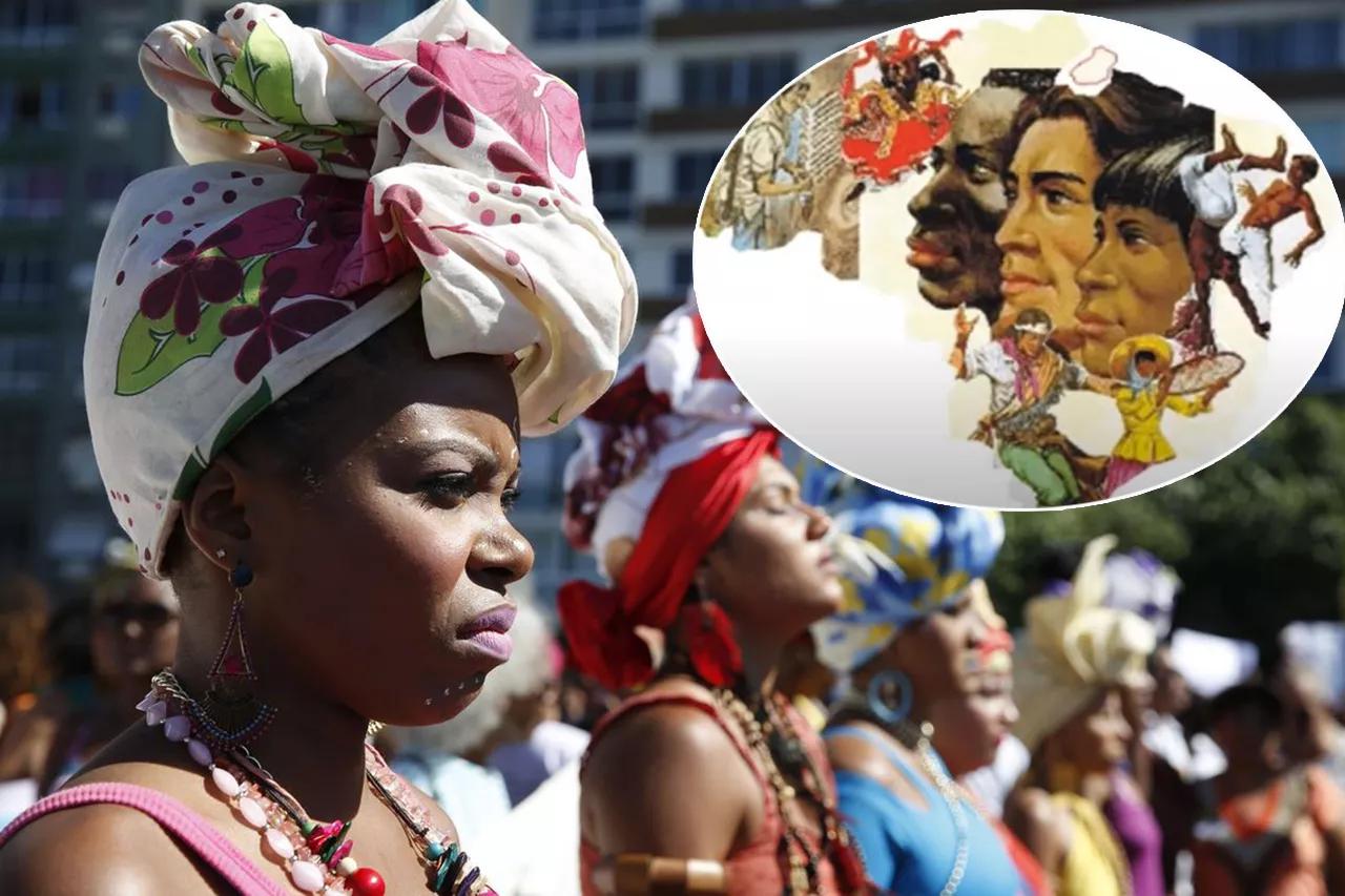 Mulheres marcham em Copacabana para celebrar dia da Mulher Negra Latino-americana e Caribenha durante a 3ª Marcha das Mulheres Negras no Centro do Mundo Mulheres marcham em Copacabana para celebrar dia da Mulher Negra Latino-americana e Caribenha durante a 3ª Marcha das Mulheres Negras no Centro do Mundo