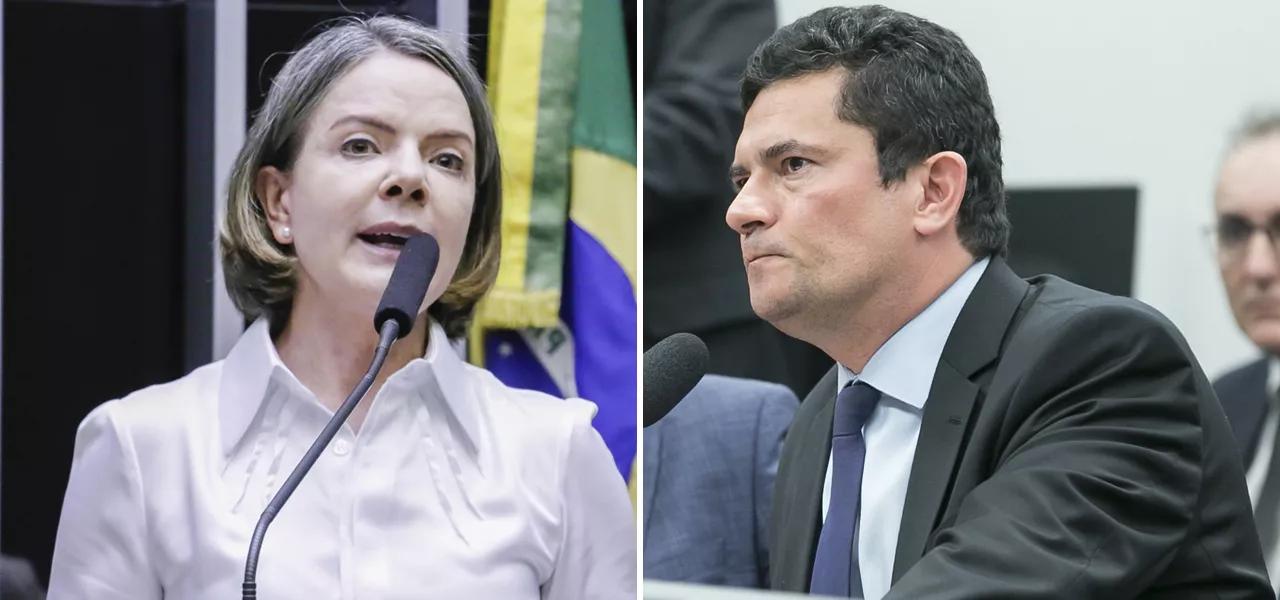 Gleisi Hoffmann e Sergio Moro Gleisi Hoffmann e Sergio Moro