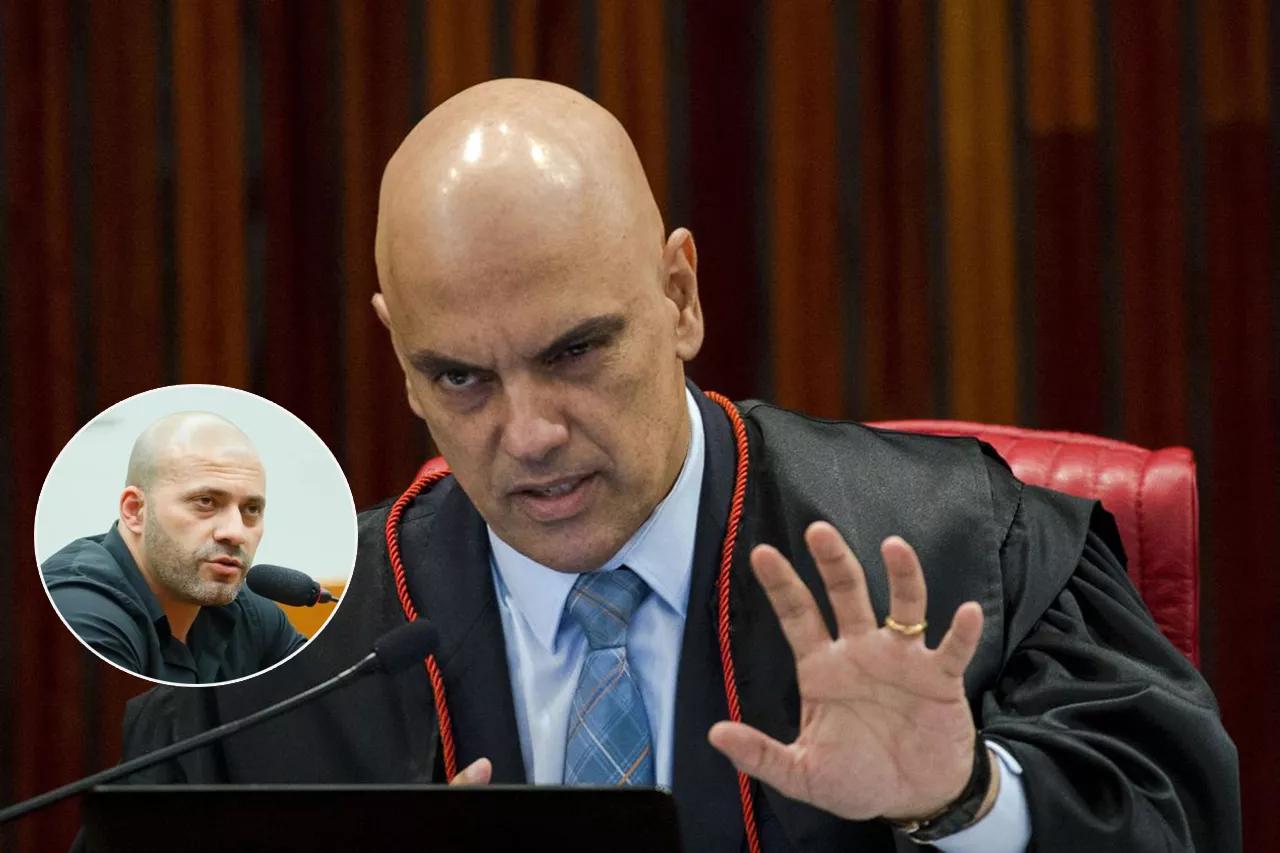 Deputado Daniel Silveira e o ministro Alexandre de Moraes Deputado Daniel Silveira e o ministro Alexandre de Moraes