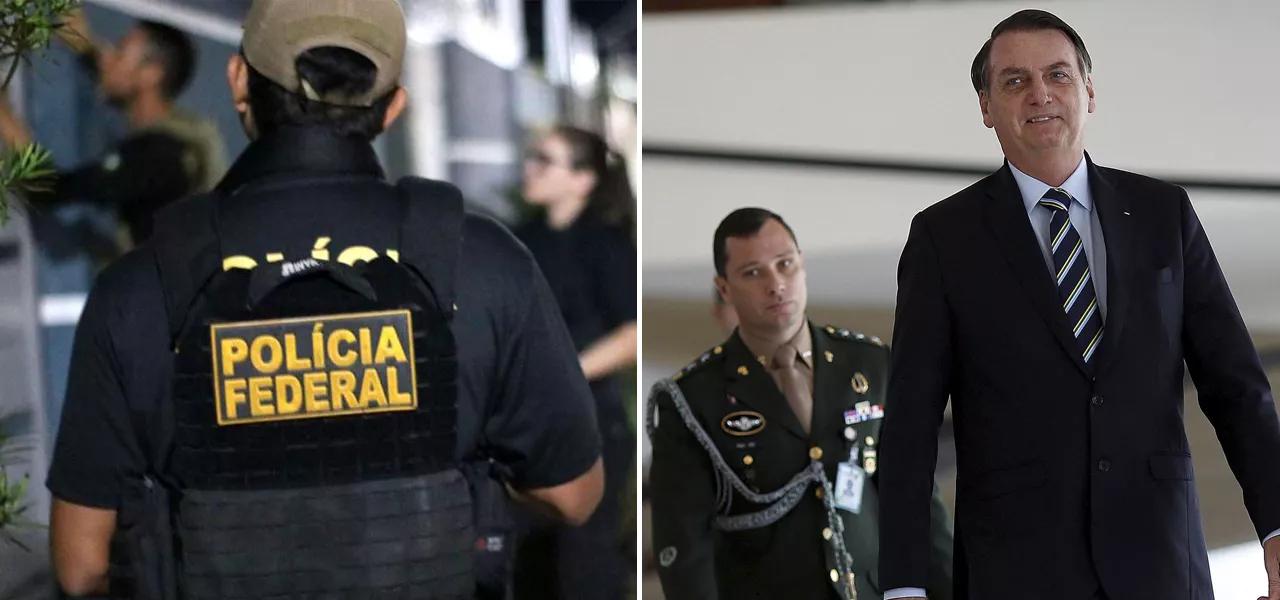 Polícia Federal e Mauro Cid com Jair Bolsonaro Polícia Federal e Mauro Cid com Jair Bolsonaro