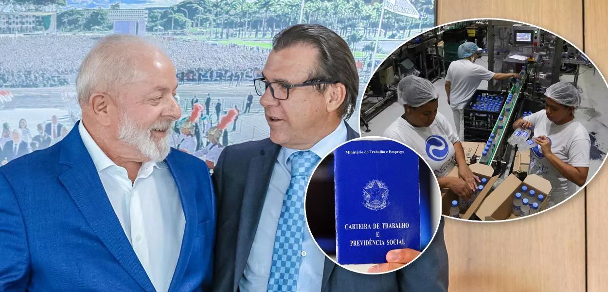 Lula e o ministro do trabalho, Luiz Marinho. Lula e o ministro do trabalho, Luiz Marinho.