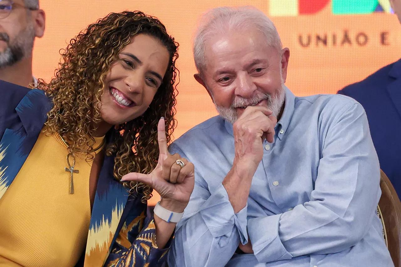 Anielle Franco e Luiz Inácio Lula da Silva Anielle Franco e Luiz Inácio Lula da Silva