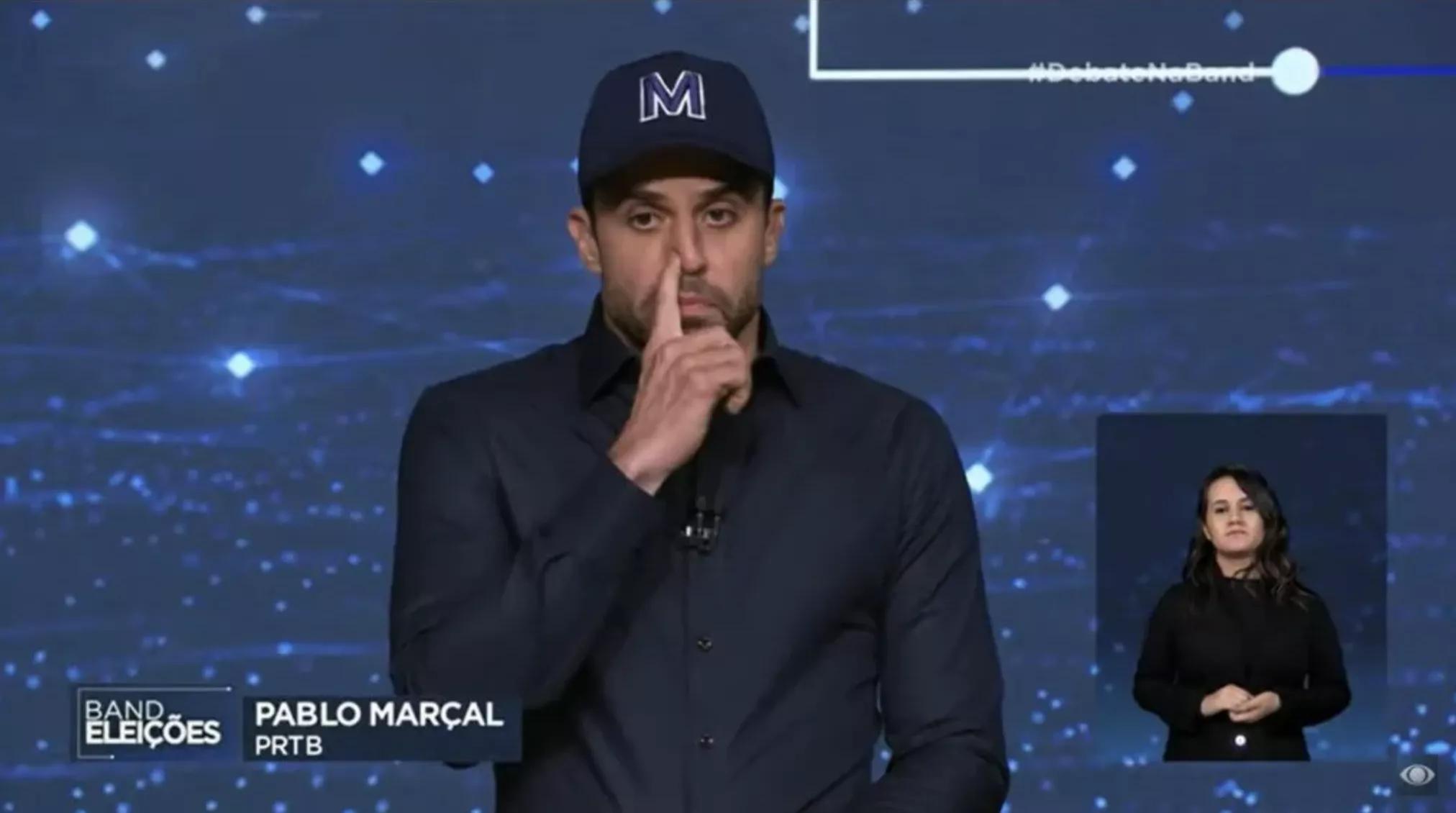 Pablo Marçal no debate da Band