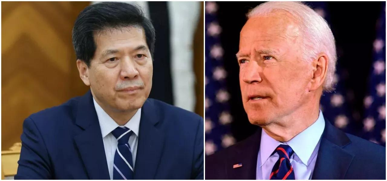 Li Hui (representante chinês para assuntos da Eurasia) e Joe Biden Li Hui (representante chinês para assuntos da Eurasia) e Joe Biden