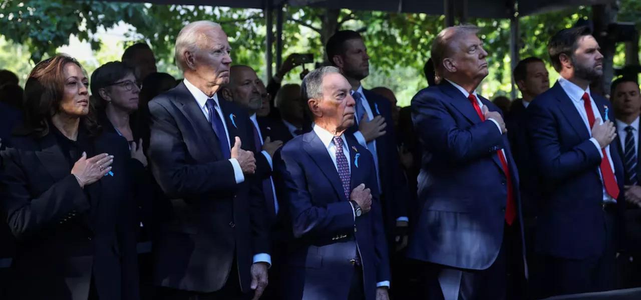 Kamala Harris, Joe Biden, Michael Bloomberg, Donald Trump e JD Vance Kamala Harris, Joe Biden, Michael Bloomberg, Donald Trump e JD Vance