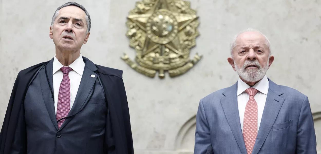 Luís Roberto Barroso e Lula no STF - 03/02/2025
