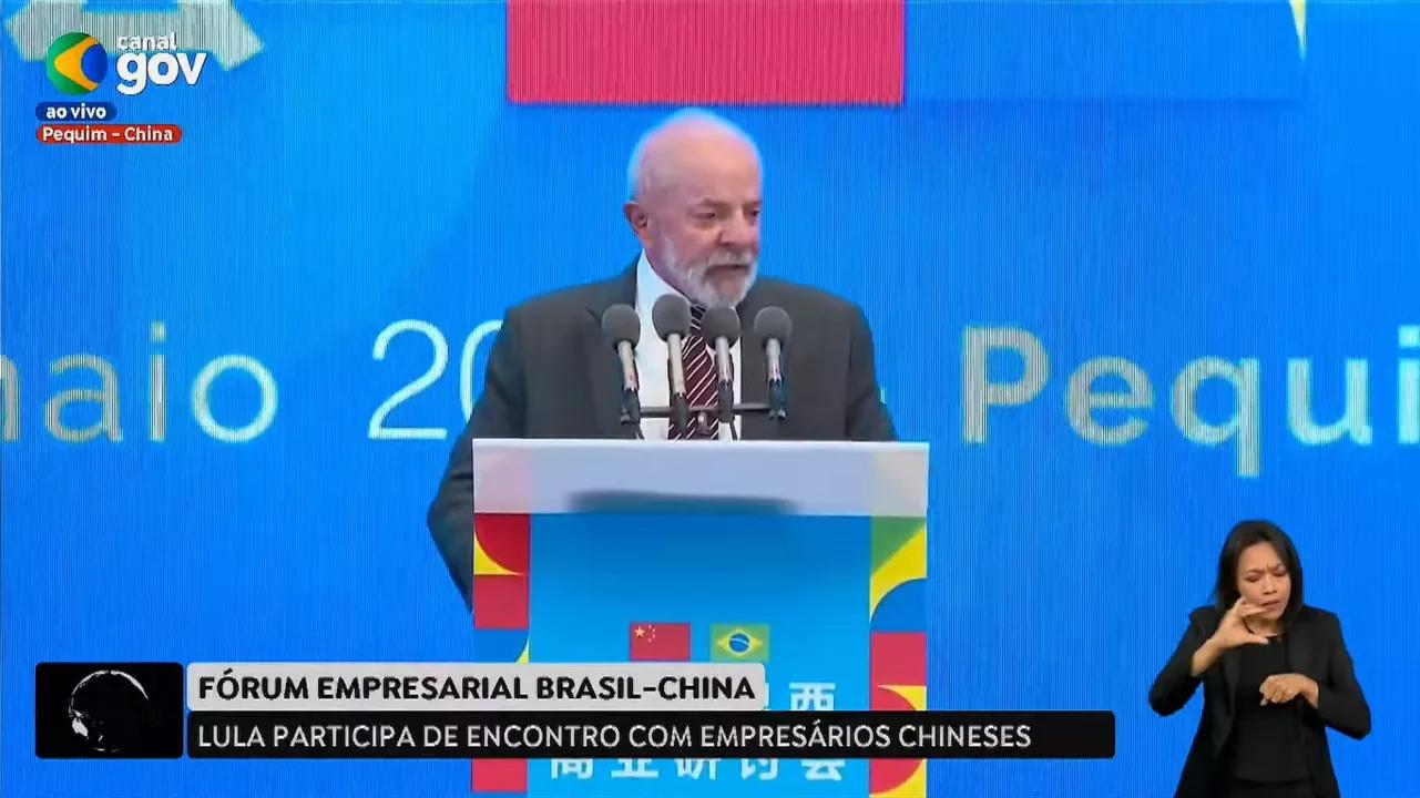 Lula no Fórum Brasil-China, em Pequim Lula no Fórum Brasil-China, em Pequim
