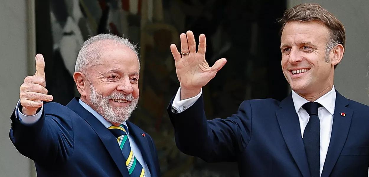 Lula e Emmanuel Macron Lula e Emmanuel Macron