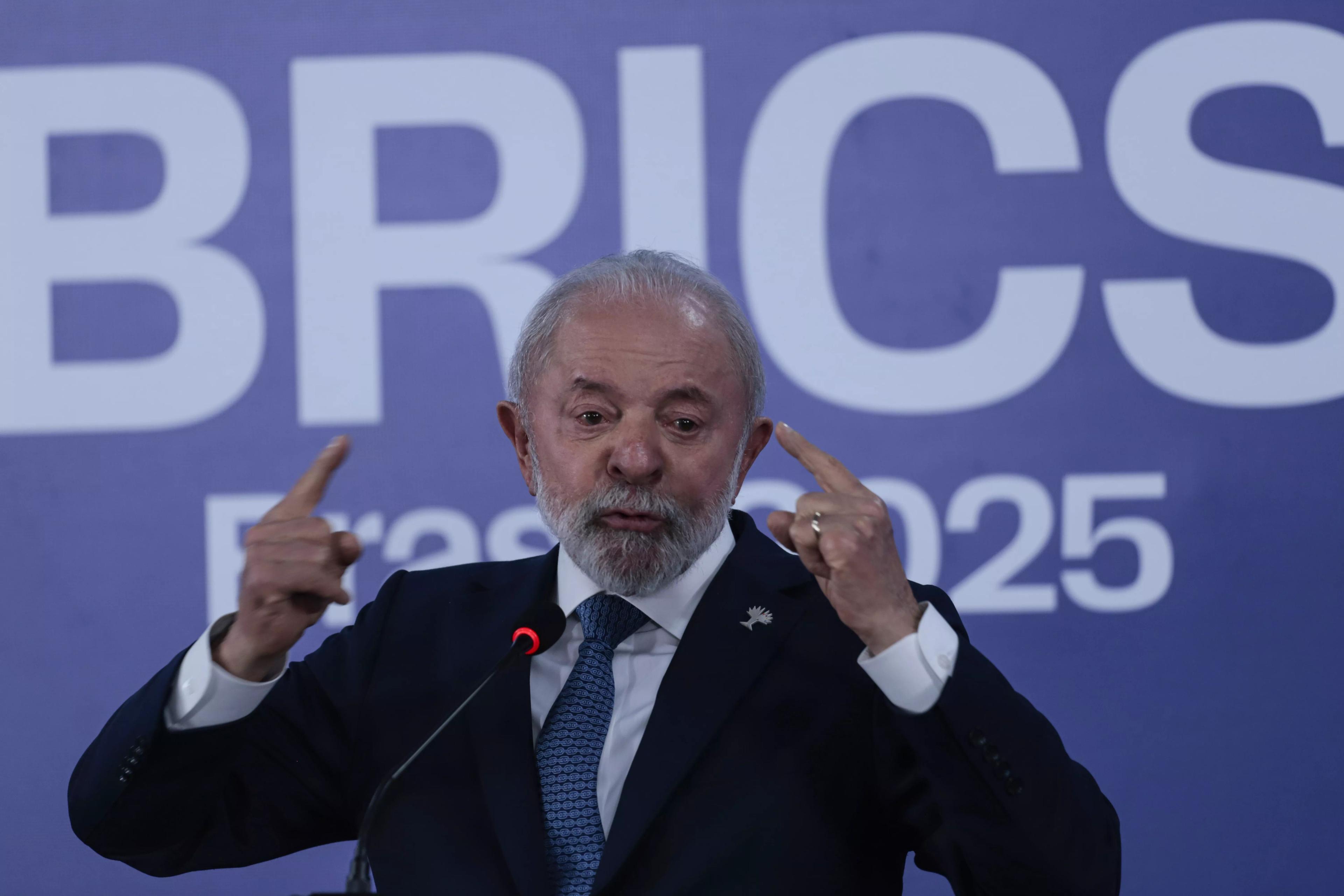 Rio de Janeiro (RJ) - 07/07/2025 - Presidente Luiz Inácio Lula da Silva, durante pronunciamento ao final do BRICS Rio de Janeiro (RJ) - 07/07/2025 - Presidente Luiz Inácio Lula da Silva, durante pronunciamento ao final do BRICS