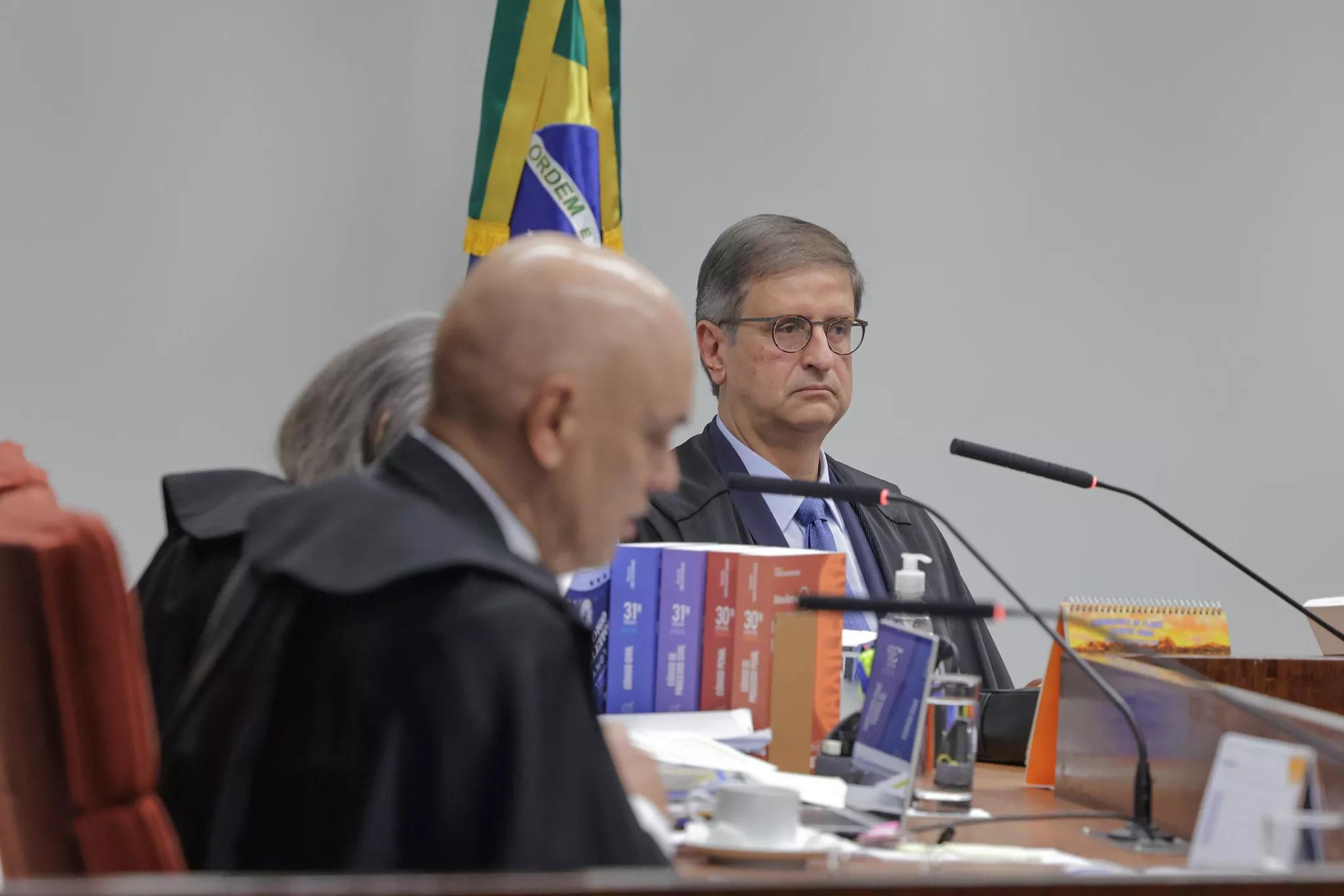 Ministro do STF Alexandre de Moraes e o procurador-geral da República, Paulo Gonet