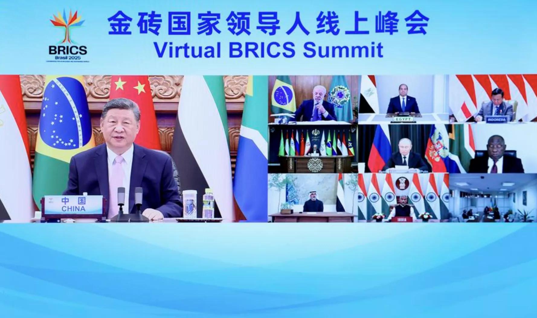Reunião virtual do BRICS - 08/09/2025 Reunião virtual do BRICS - 08/09/2025