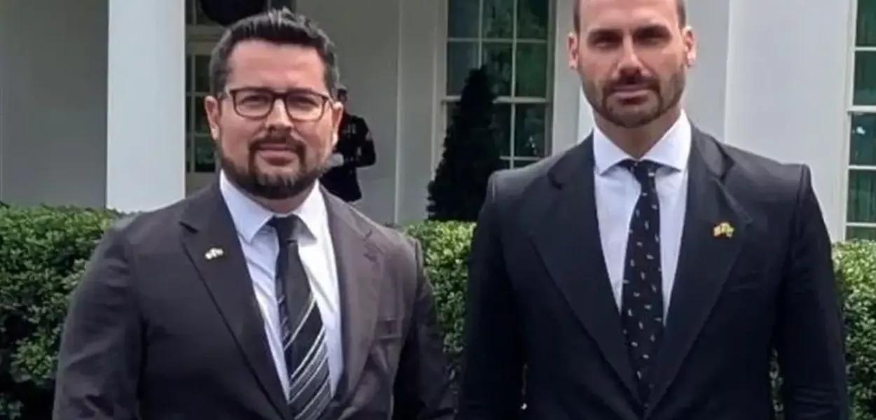 Paulo Figueiredo e Eduardo Bolsonaro Paulo Figueiredo e Eduardo Bolsonaro