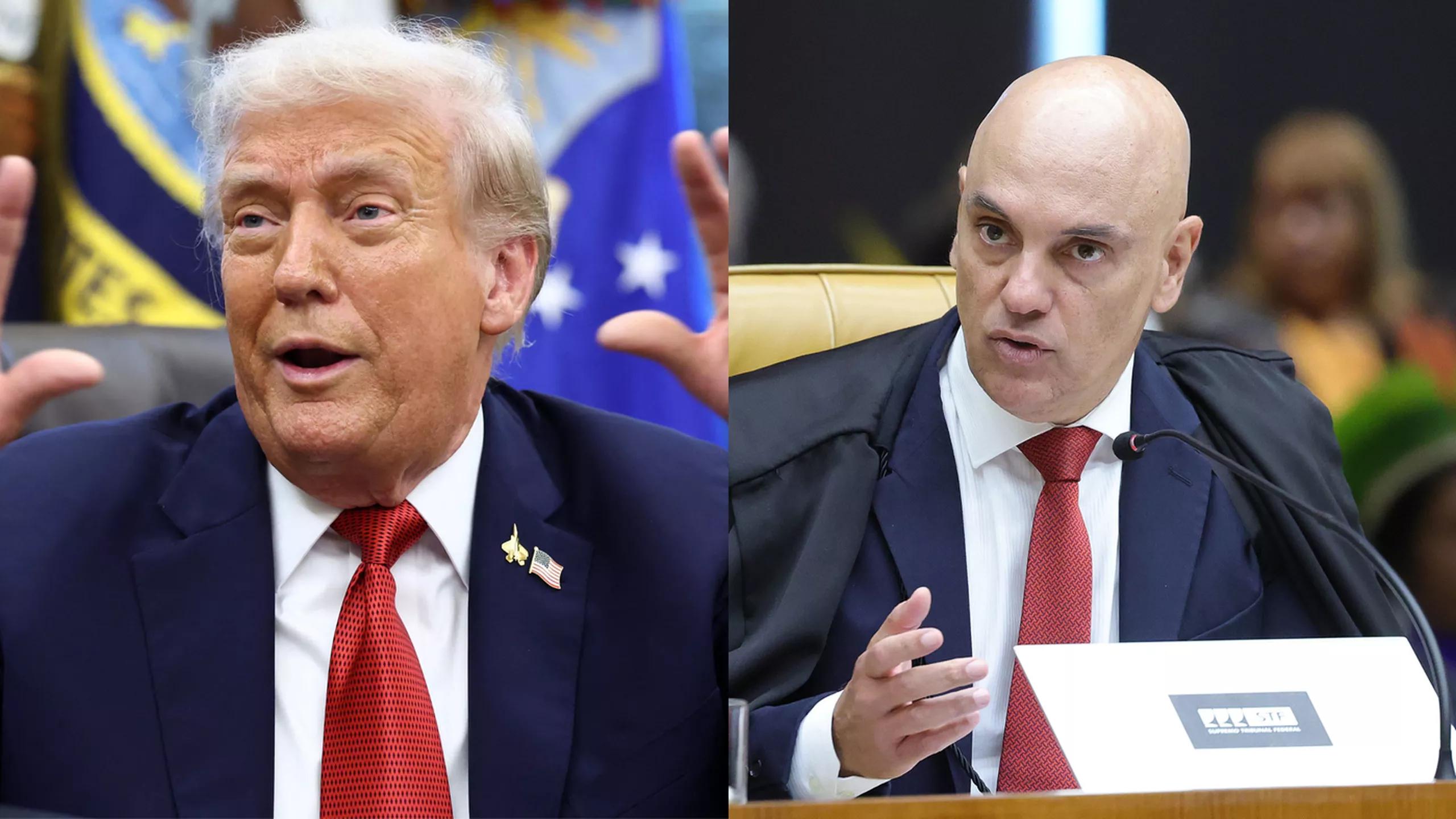 Donald Trump e Alexandre de Moraes Donald Trump e Alexandre de Moraes