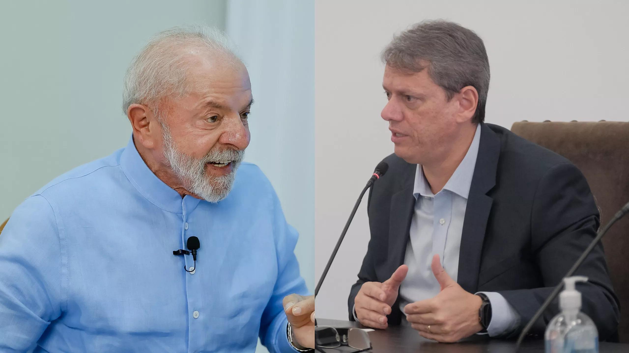 Lula e Tarcísio de Freitas Lula e Tarcísio de Freitas