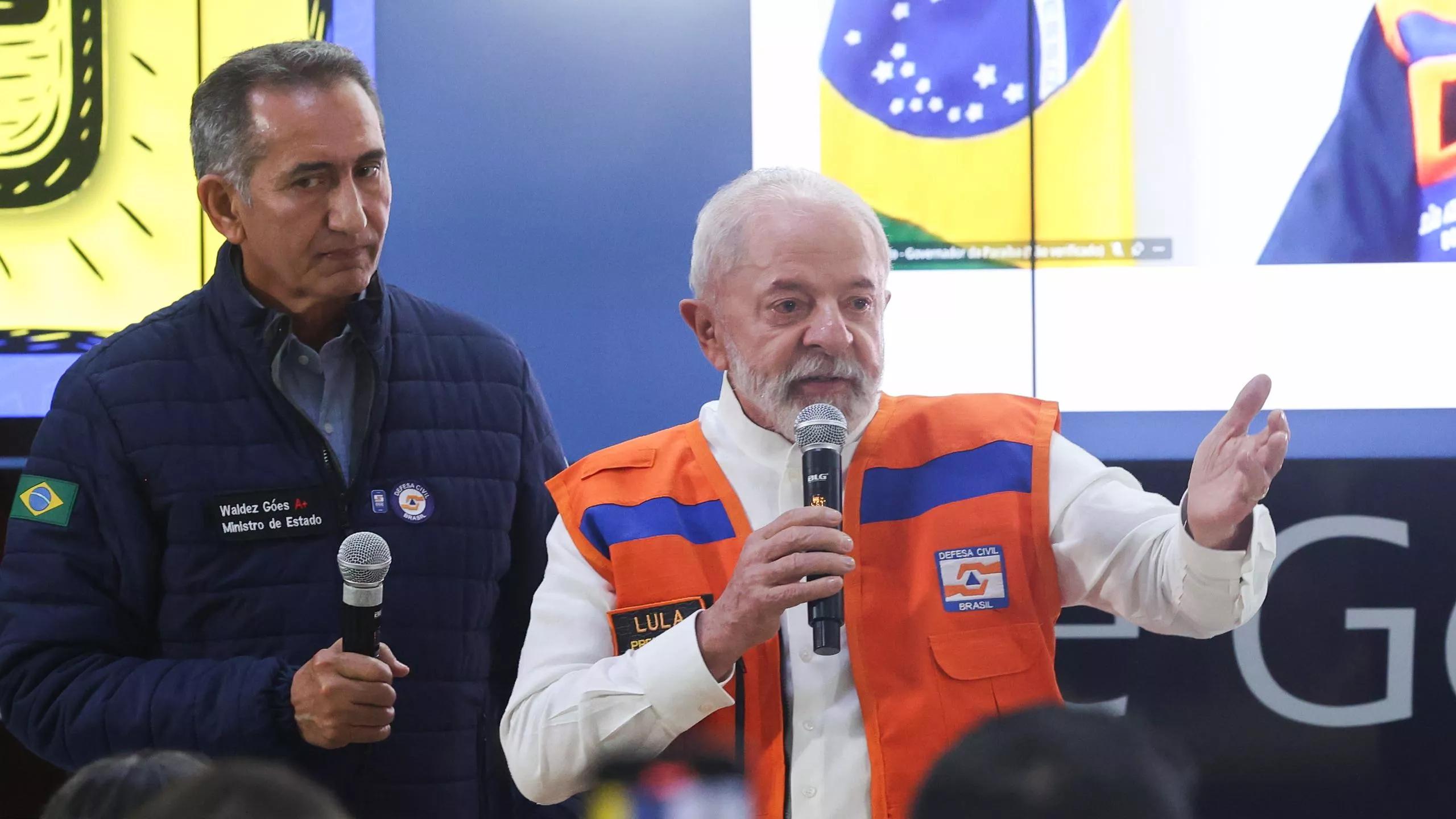 Brasília (DF) - 14/06/2025 - O presidente Luiz Inácio Lula da Silva e o ministro da Integração e do Desenvolvimento Regional, Waldez Góes, durante ativação do novo sistema Defesa Civil Alerta na região Nordeste Brasília (DF) - 14/06/2025 - O presidente Luiz Inácio Lula da Silva e o ministro da Integração e do Desenvolvimento Regional, Waldez Góes, durante ativação do novo sistema Defesa Civil Alerta na região Nordeste