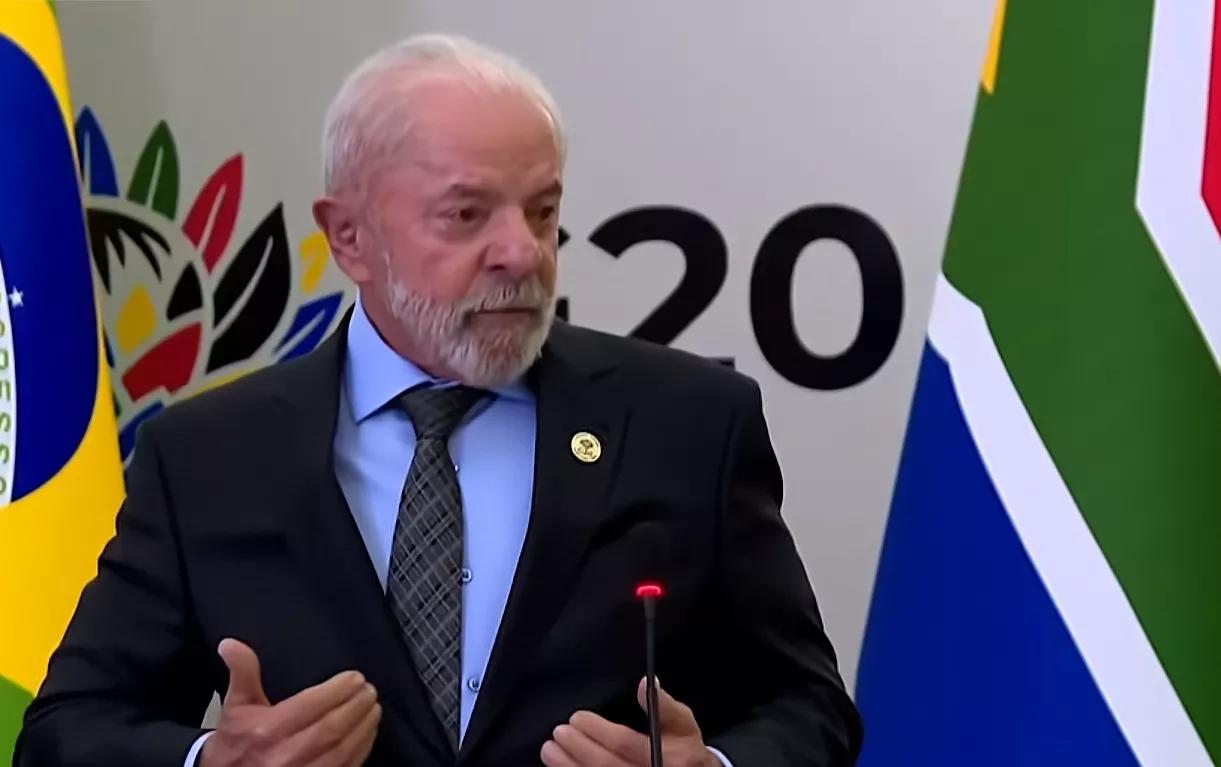 Presidente Lula discursa durante reunião do G20 na África do Sul Presidente Lula discursa durante reunião do G20 na África do Sul