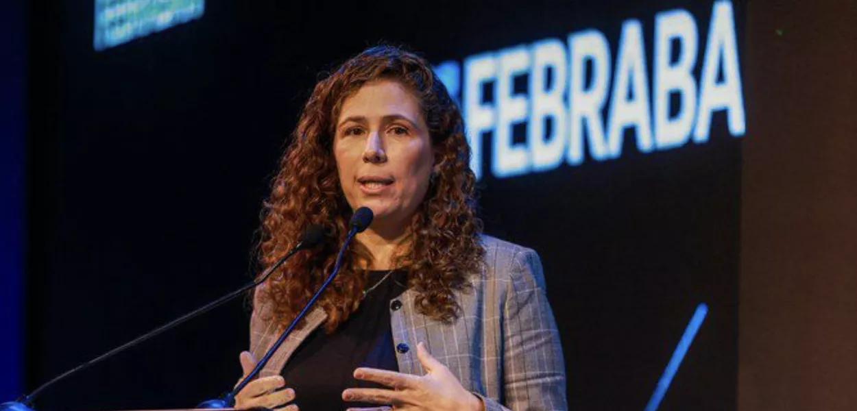 Esther Dweck, na Febraban Esther Dweck, na Febraban