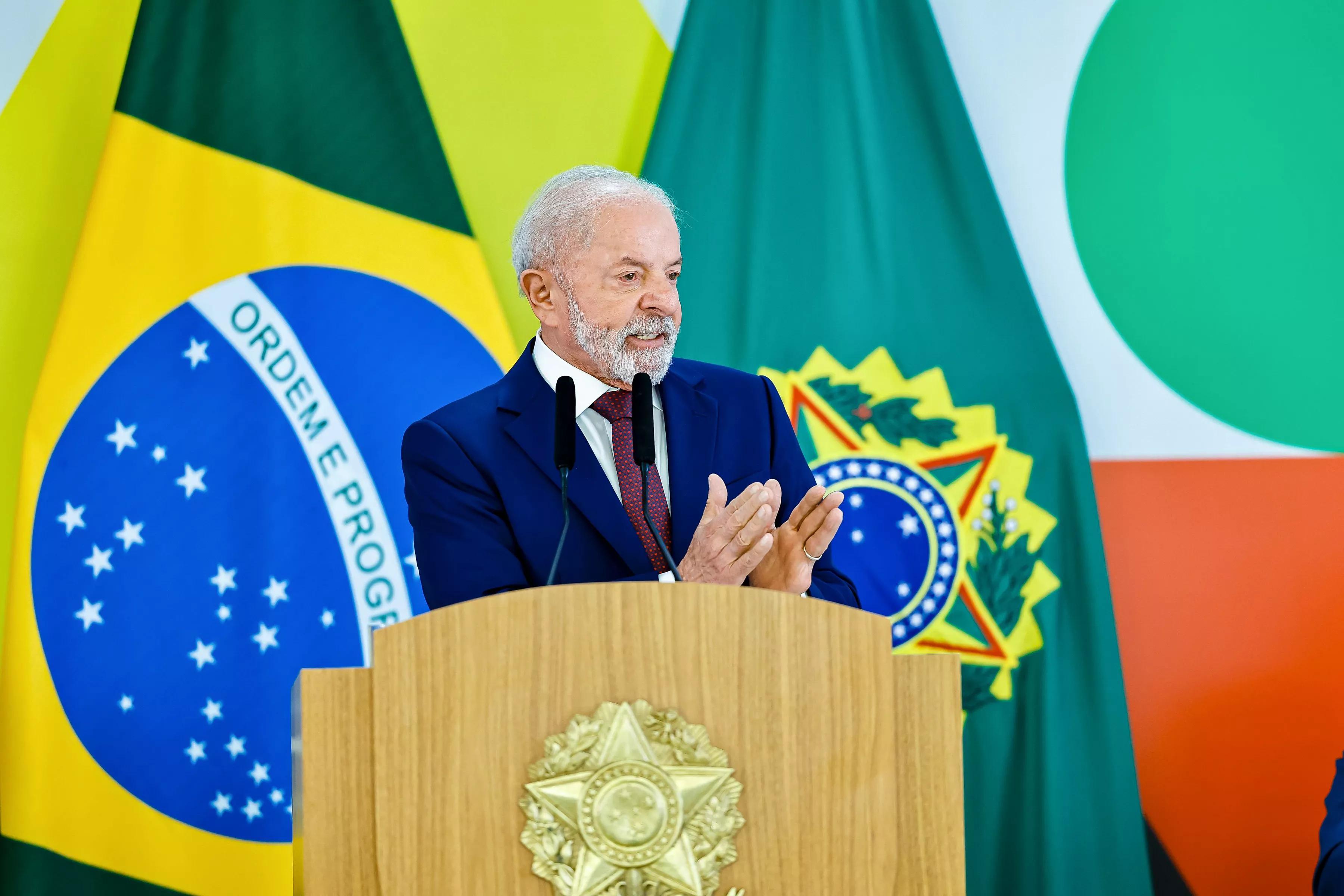 Presidente Lula durante entrevista coletiva à imprensa Presidente Lula durante entrevista coletiva à imprensa