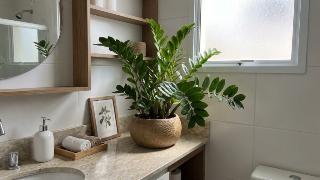 Acomodar plantas em prateleiras e bancadas cria um efeito cascata que renova a decoração do ambiente de forma econômica.
