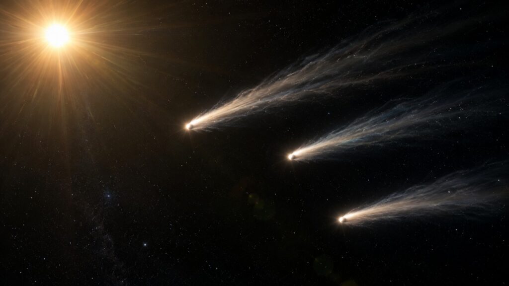 Hubble registra por acaso o momento em que um cometa se despedaça no espaço