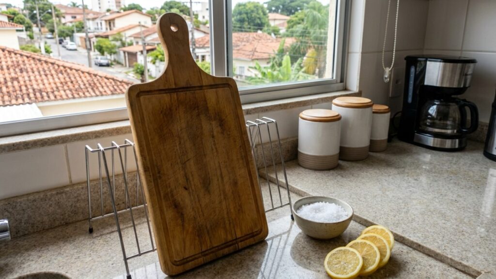 A acidez natural do limão promove uma desinfecção profunda e elimina os agentes patogênicos da superfície de corte.