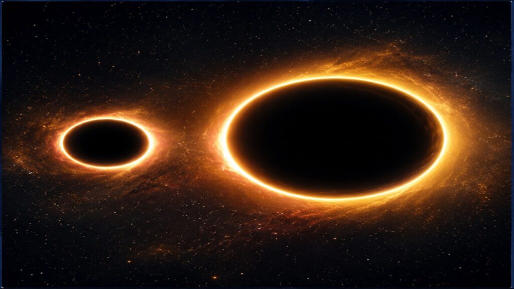 Cientistas impressionados: dois buracos negros são capturados juntos em registro histórico inédito