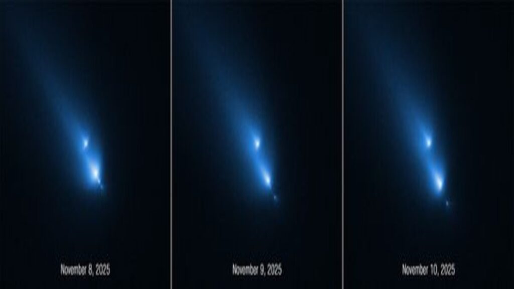 Hubble registra por acaso o momento em que um cometa se despedaça no espaço