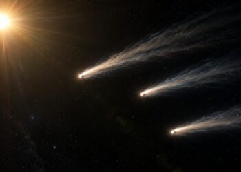 Hubble registra por acaso o momento em que um cometa se despedaça no espaço