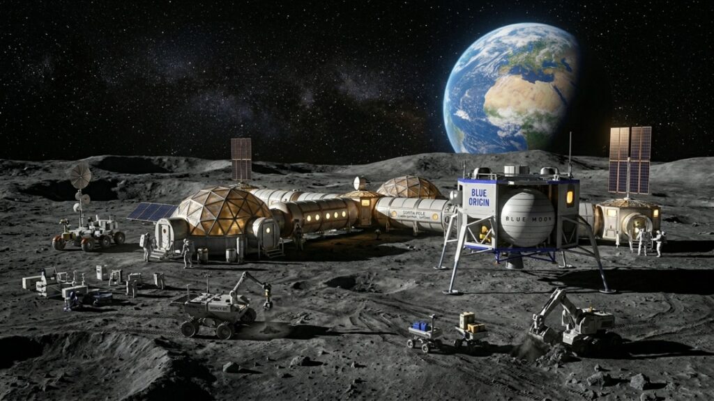A Blue Origin, empresa de Jeff Bezos, começará este ano a construção de uma base na Lua