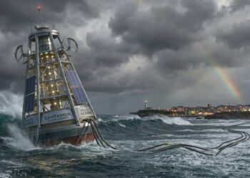 Espanha dá lição em energia marítima: boia de 14 andares de altura transforma ondas do Cantábrico em energia para residências