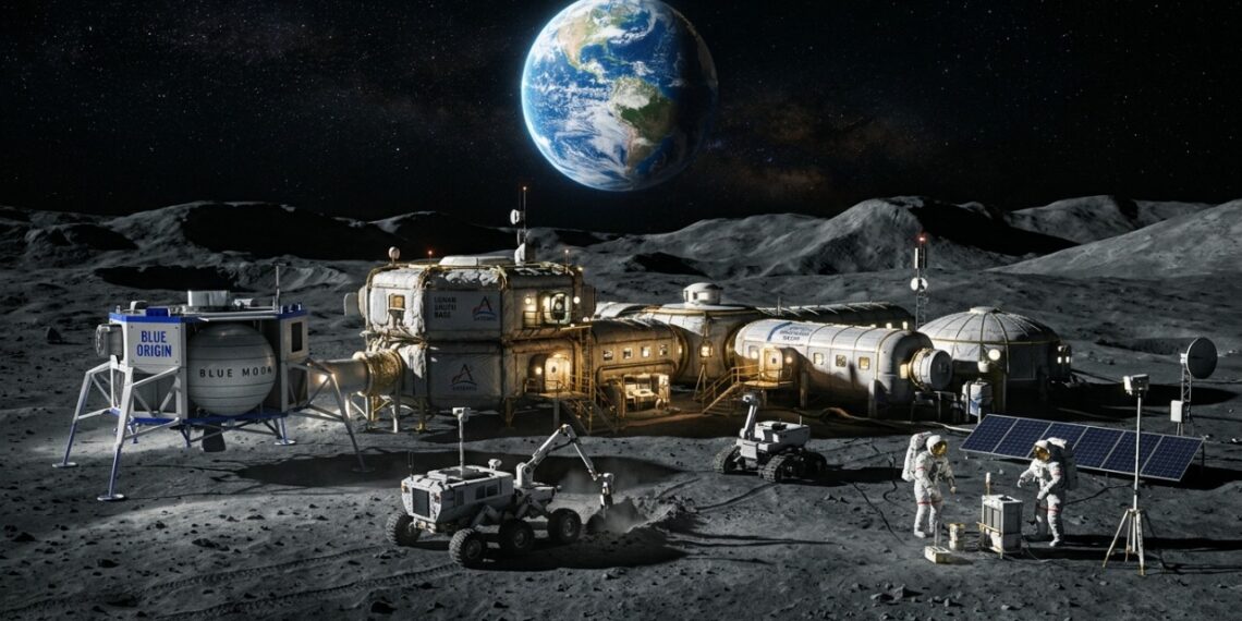 A Blue Origin, empresa de Jeff Bezos, começará este ano a construção de uma base na Lua