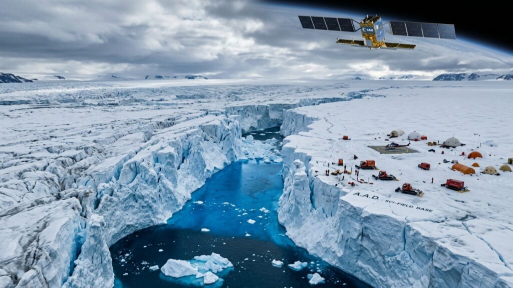 Um satélite europeu encontra 85 lagos ocultos sob o gelo da Antártida, e cinco deles estão conectados entre si formando uma rede secreta