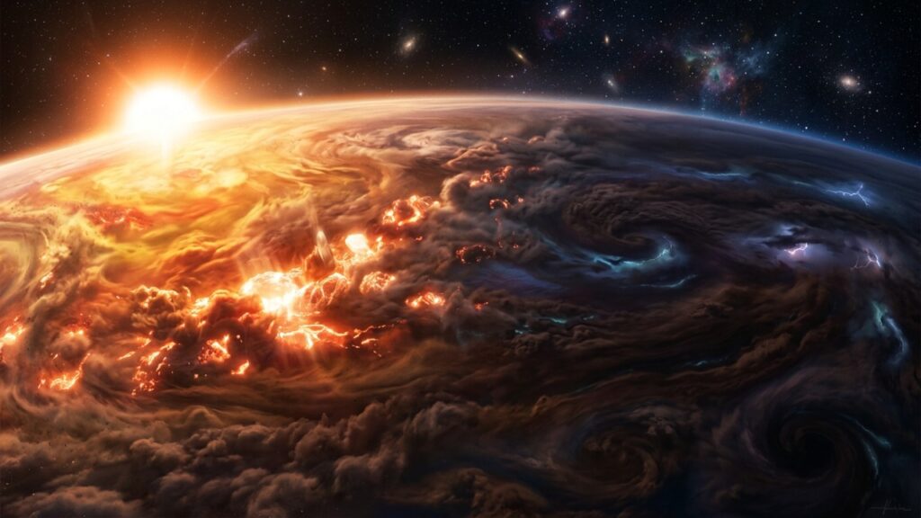 Esse planeta alienígena tem nuvens de rocha que evaporam antes do pôr do sol
