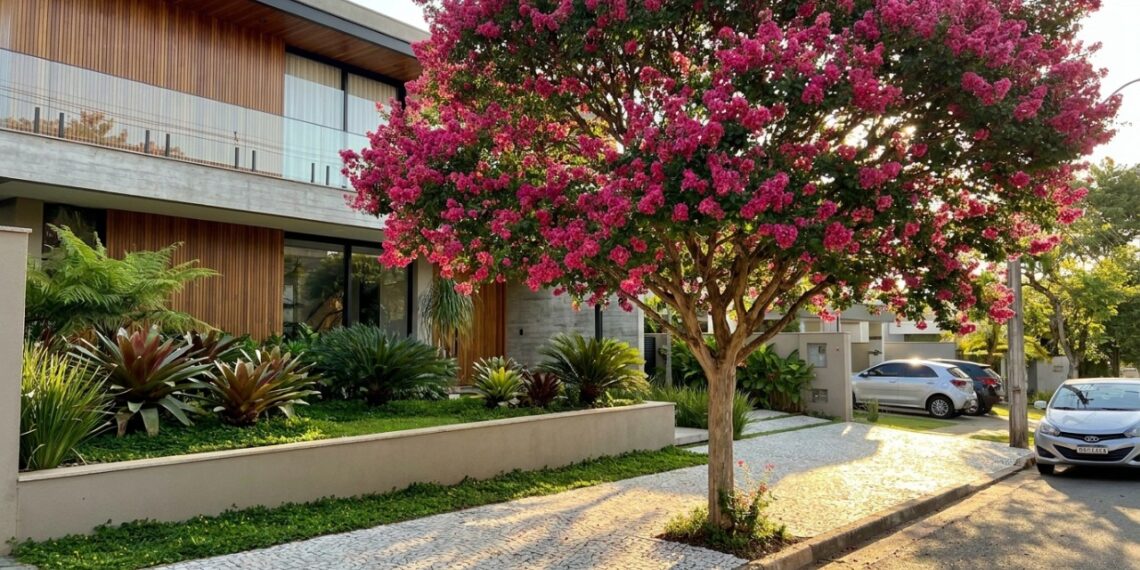 O resedá é a espécie ideal para calçadas por possuir raízes profundas que mantêm a integridade do pavimento urbano.