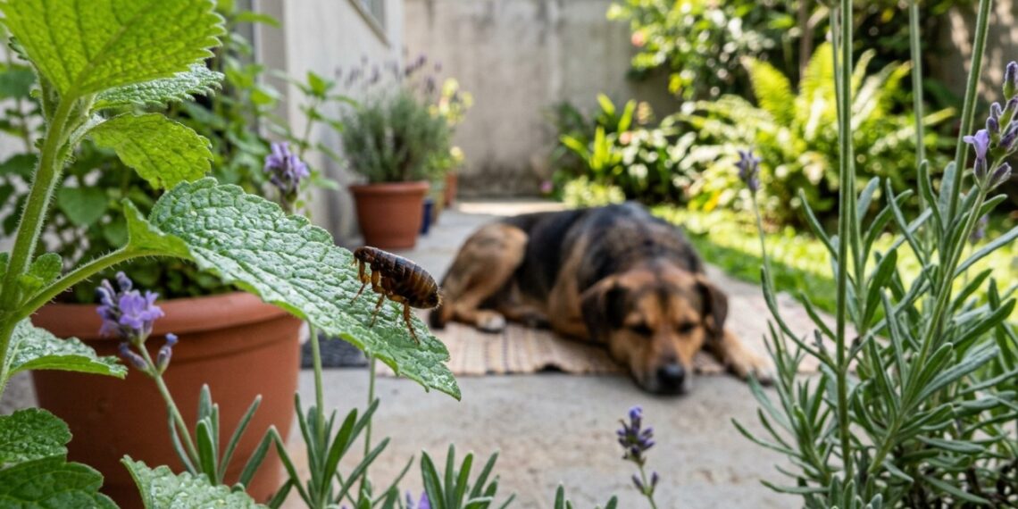 O uso estratégico de plantas aromáticas cria uma barreira natural contra pulgas e carrapatos no seu quintal.