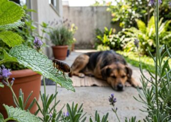 O uso estratégico de plantas aromáticas cria uma barreira natural contra pulgas e carrapatos no seu quintal.