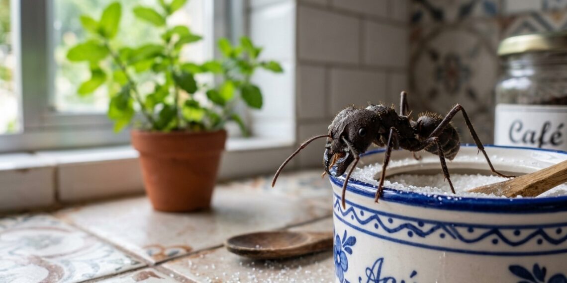 O uso de plantas aromáticas cria uma barreira natural que camufla o odor dos alimentos e afasta os insetos da cozinha.