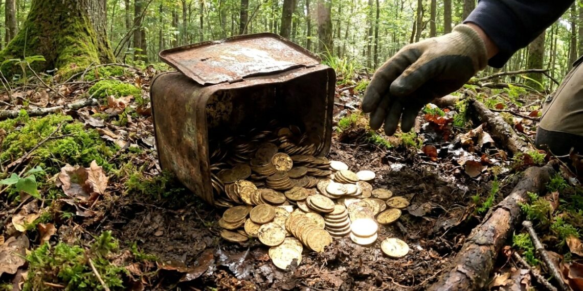 O objeto que ninguém daria atenção no bosque escondia uma fortuna de seis dígitos, porque uma lata velha de alumínio guardava ouro