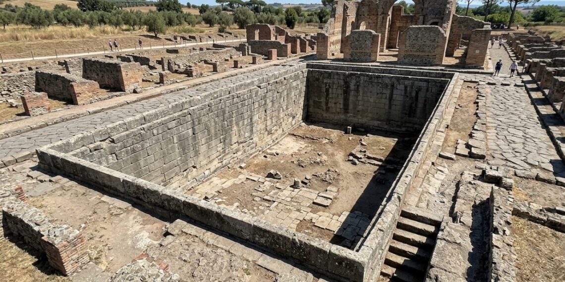 Arqueólogos encontram grande monumento de 2.250 anos embaixo de antiga cidade romana