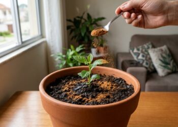 O uso do pó aromático cria uma barreira biológica que cicatriza as raízes e previne contaminações após o replantio.