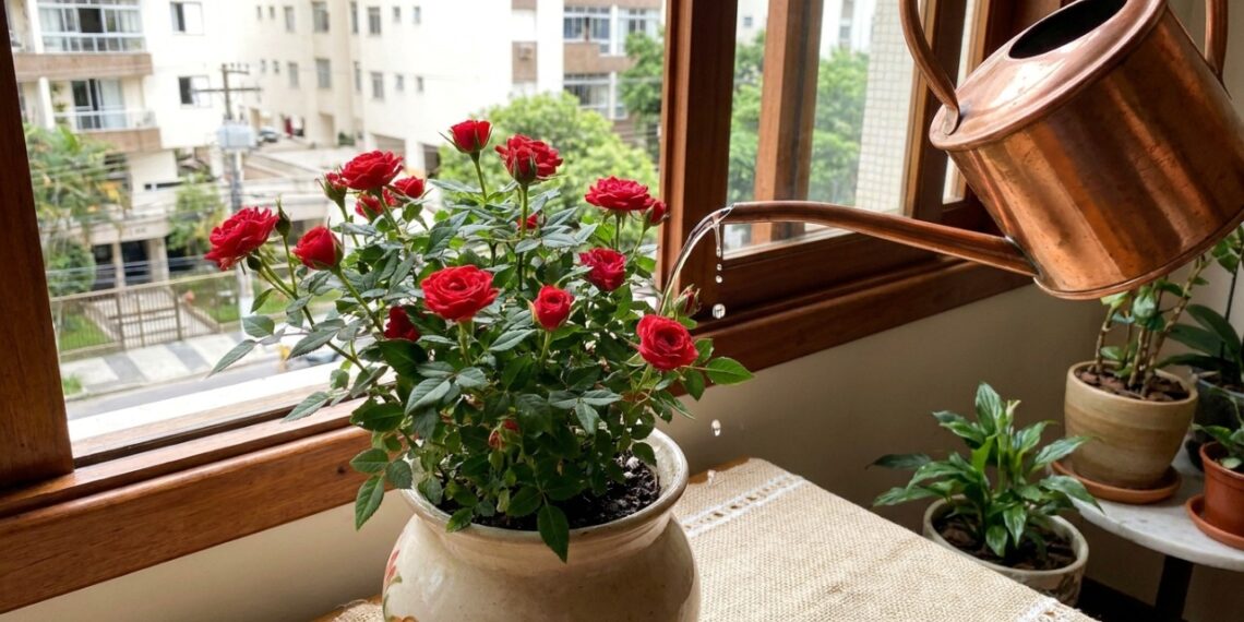 As mini rosas necessitam de quatro a seis horas diárias de sol direto para abrir novos botões saudáveis.