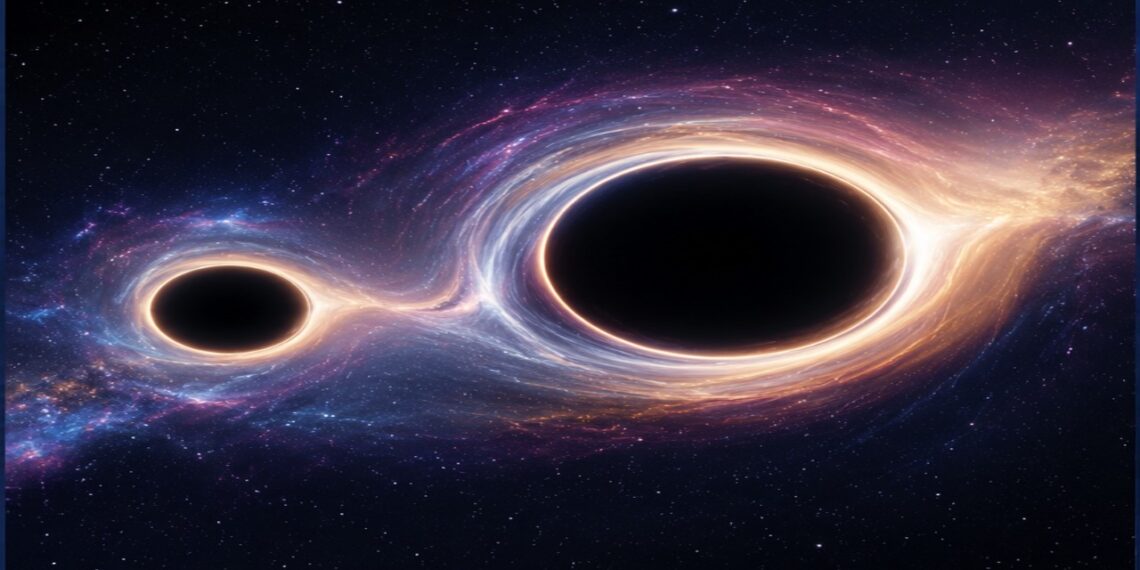 Cientistas impressionados: dois buracos negros são capturados juntos em registro histórico inédito