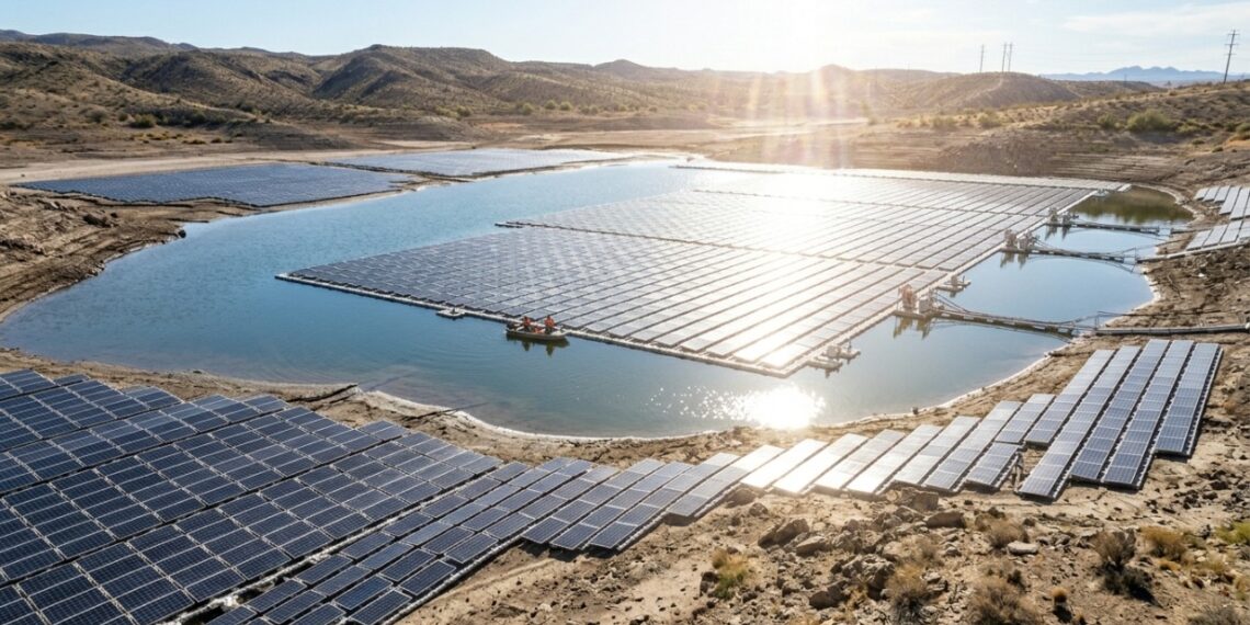 A Austrália dá uma lição à Espanha: cobre um reservatório com 1.260 painéis solares flutuantes para economizar água