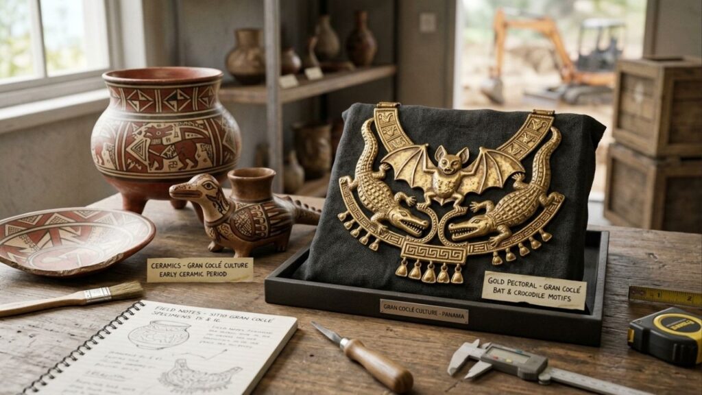 Arqueólogos descobriram um túmulo de uma civilização desconhecida, repleto de ouro até a borda