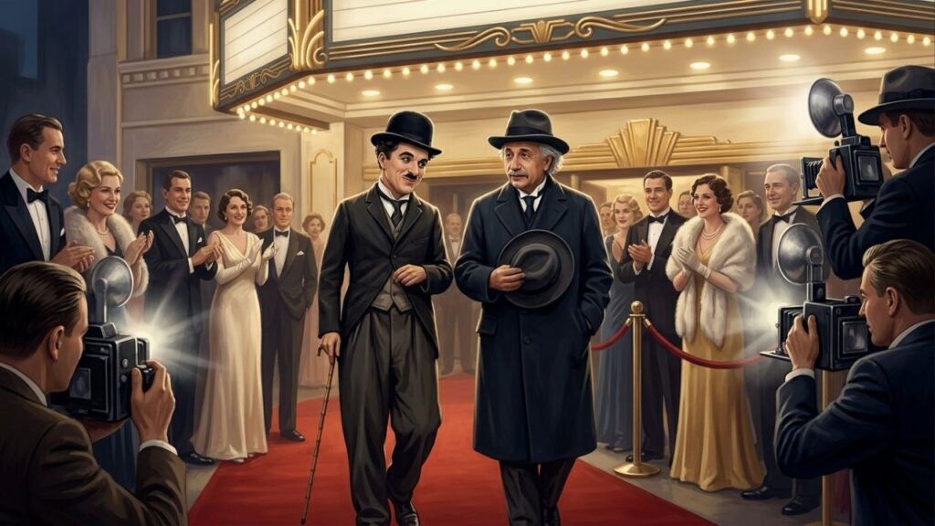 Charlie Chaplin, ao comentar a popularidade e a genialidade de Albert Einstein, disse: "A sua glória é maior que a minha. O mundo inteiro o admira, mesmo sem entender uma palavra do que você diz."